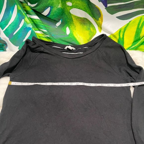 CASLON Women’s Medium Black White Button Back Long Sleeve Fall Winter Top - Picture 7 of 9